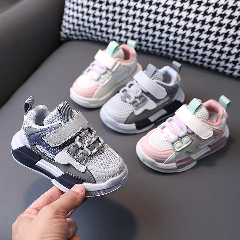 Flatskor baby småbarn flickor andas mesh små barn casual sneakers non-halp barn sport flicka pojkar skor p230314