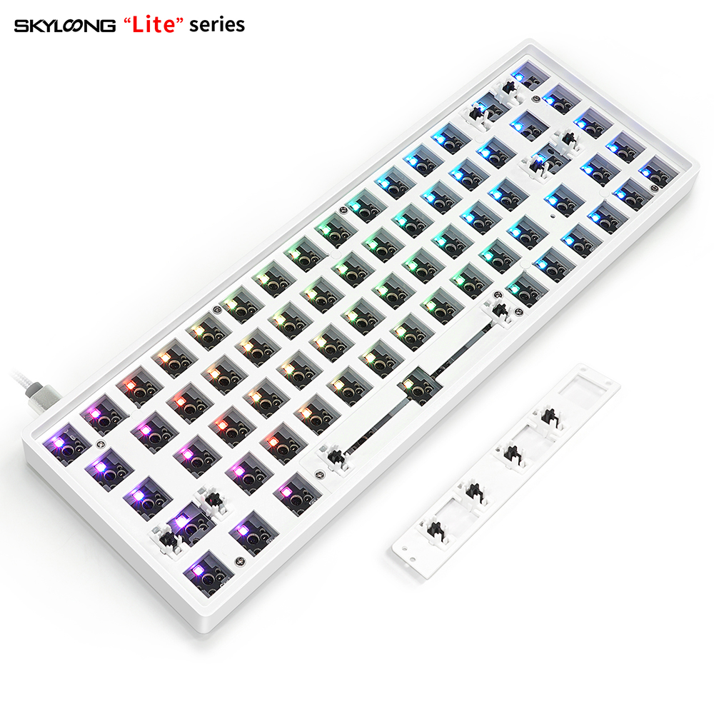 GK68 GK68XS Lite Junta personalizado 60% Kit de teclado mecánico inalámbrico Bluetooth 5,1 RGB MX interruptor Hot-swap para juegos DIY