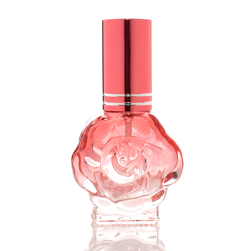 12ML Perfume Bottle Rose Spray Bottle Glass Travel Portable Mini Cosmetic Empty Bottles