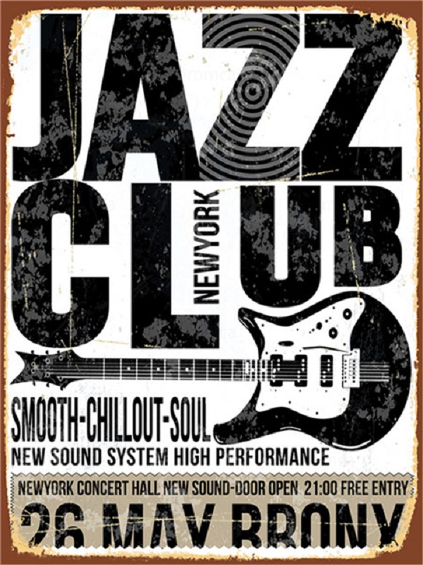 Jazz Rock Music Festival Metal Poster Retro Shabby Plaque Metal Art Iron Painting Crafts Pub Cafe Club Tin Sign Decoratief plaatteken 30x20cm W03