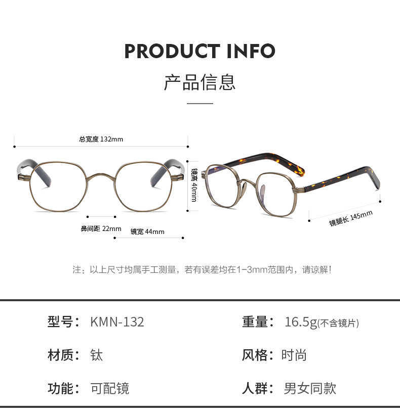 2024 10% di sconto sul designer di lusso Nuovi occhiali da sole da uomo e da donna dal 20% di sconto sul titanio giapponese Pure Wannian Tortoise Frame