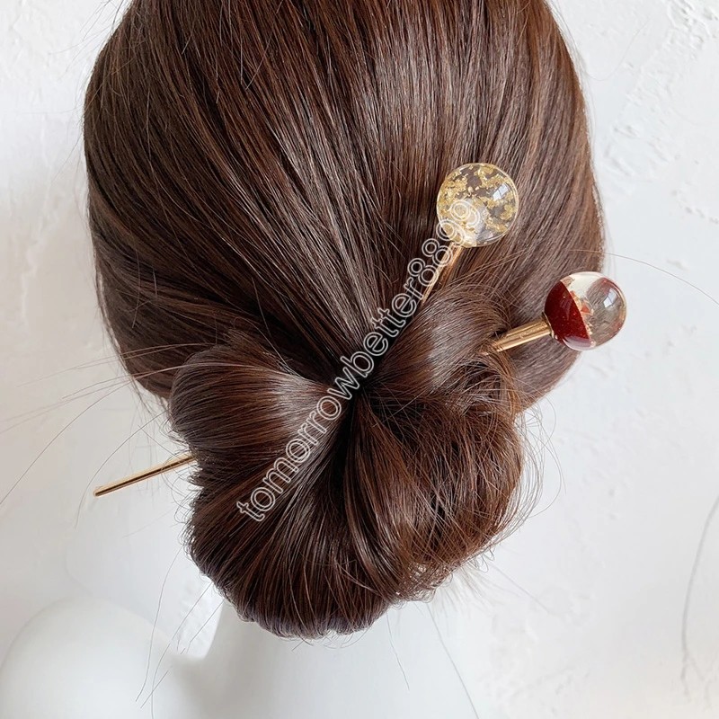 Fashion Women Starry Sky Alloy Hair Sticks Chinese Style Hairpins Hair Clip Pins Hair Chopstick Wedding Hair Accessory Jewelry