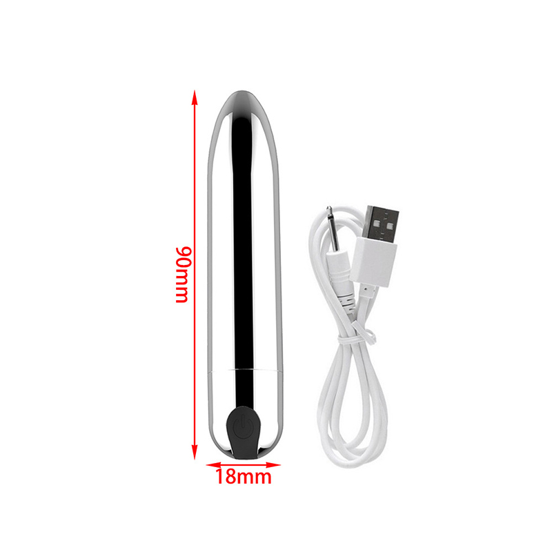 Liten Bullet Vibrator Mini Clitoral Stimulator Masturbators USB LADDA 10 Frekvens Bullet Vibrators Sexleksaker för kvinnor