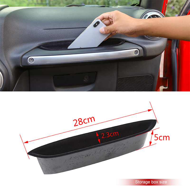 Scatola portaoggetti rivestimenti interni in ABS auto veicoli Jeep Wrangler JK 2011-2017