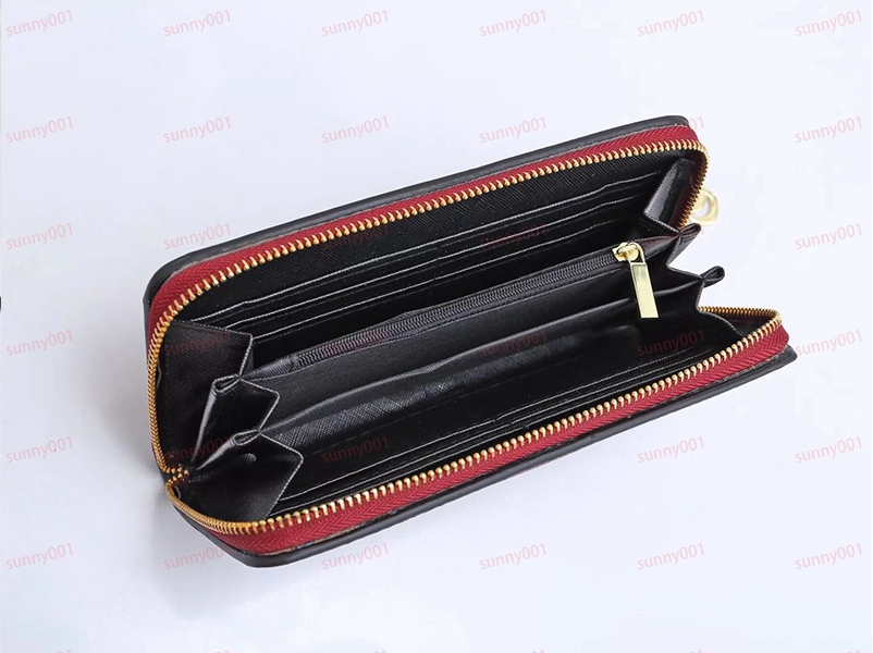 Unique Zipper Long Sacs à main Femme Pochette Designer Portefeuille 4 Couleurs Sacs de carte postale de luxe Mode Bourse Banknote Clip M3035 Combiné Sac