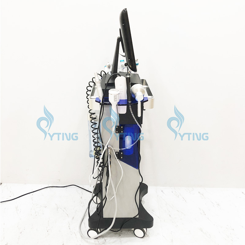 Аппарат для дермабразии Hydra 14 в 1 Кислородный уход за лицом Гидромикродермабразия Пилинг для лица BIO Подтяжка лица Ультразвуковая машина для глубокой очистки