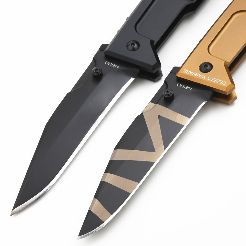 Top Ck81 MPC Faca dobrável tática N690 Titanium Coating Blade Aviation Handle alumínio