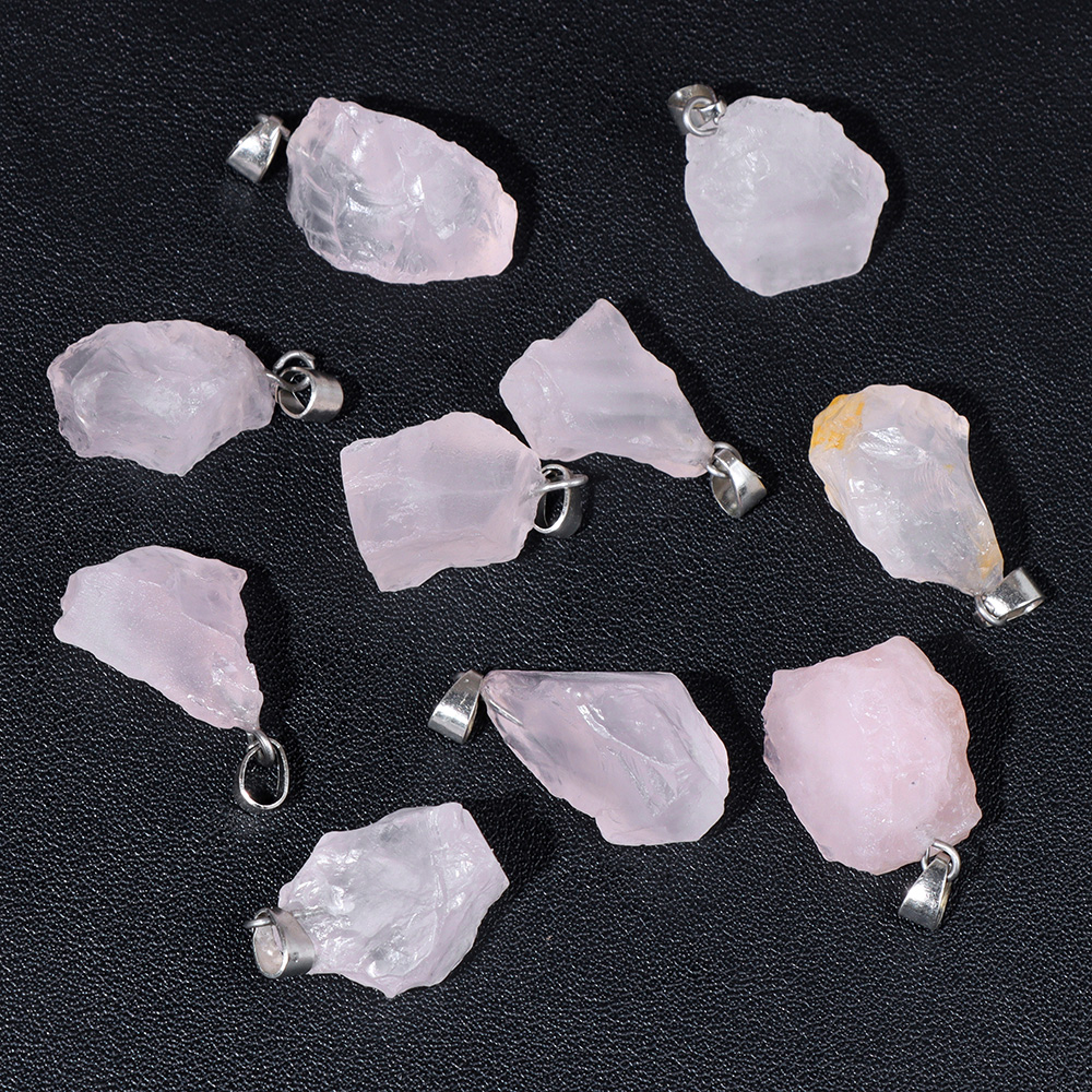 Charmes de pierre naturelle pendentif d'énergie en cristal de Quartz brut irrégulier pour la fabrication de bijoux boucles d'oreilles collier accessoires de bricolage