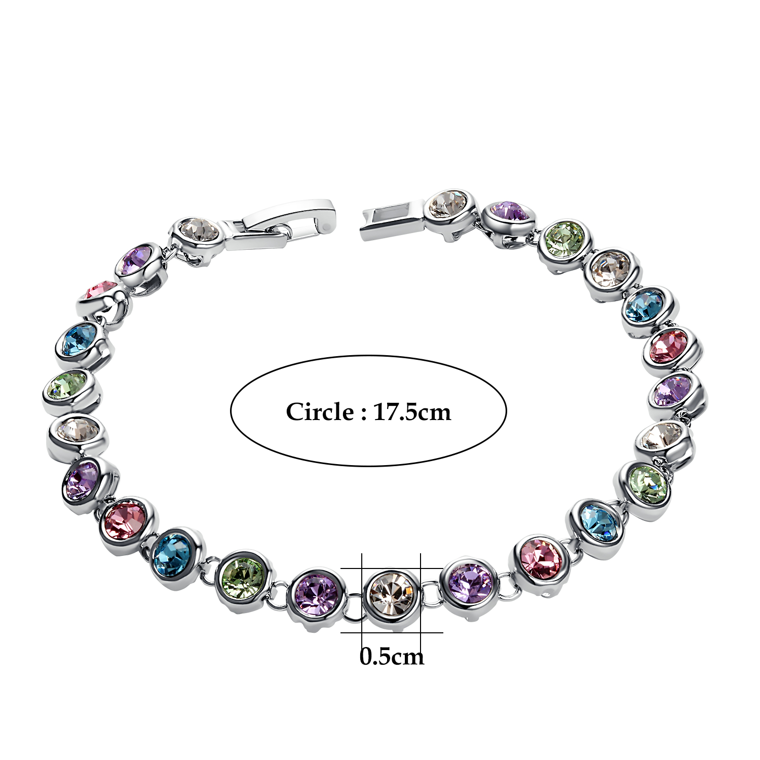 Yoursfs – ensemble de 6 bracelets de Tennis en zircone cubique pour femme, plaqué or Rose 18 carats, coupe ronde, cadeau d'anniversaire de mariage, 277Q