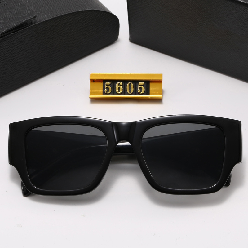 5605 Tasarımcı Güneş Gözlüğü Klasik Gözlük Gözlüğü Açık Plaj Erkek Kadın Için Güneş Gözlükleri 6 Renk Opsiyonel Üçgen imza