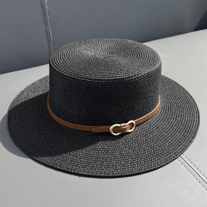 Fashion Fedora Straw Hat Outdoor Travel Vacation Sun Shade Panama Jazz Straw Beach Cap Men Women Sun Protection Wide Brim Hat