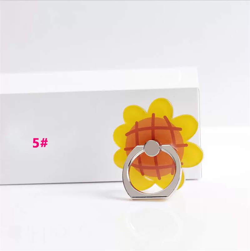 Lucky Sun Flower Metal Finger Ring Holder 360 degrés Support de support de téléphone portable pour iPhone 14 13 12 7 8 x xr xs Samsung