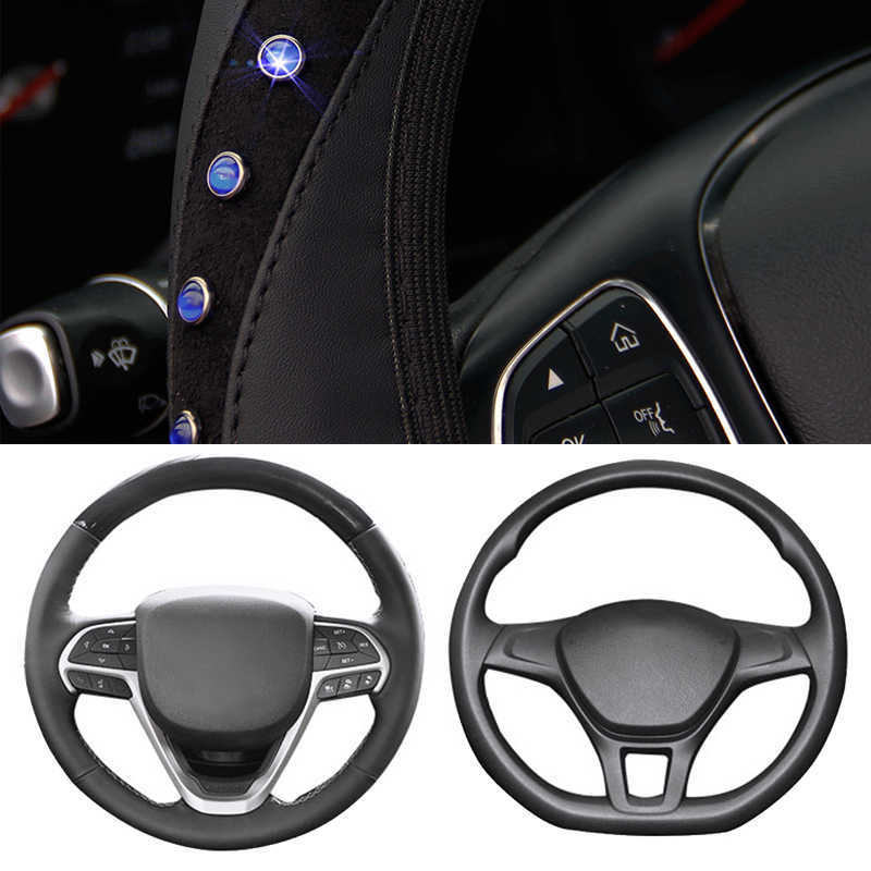 Nowa pokrywka kierownicy bez wewnętrznego pierścienia z diamentowym szlachetnym brokatem dla Corsa C x01 dla Mustanga Coupe dla Mustanga Coupe