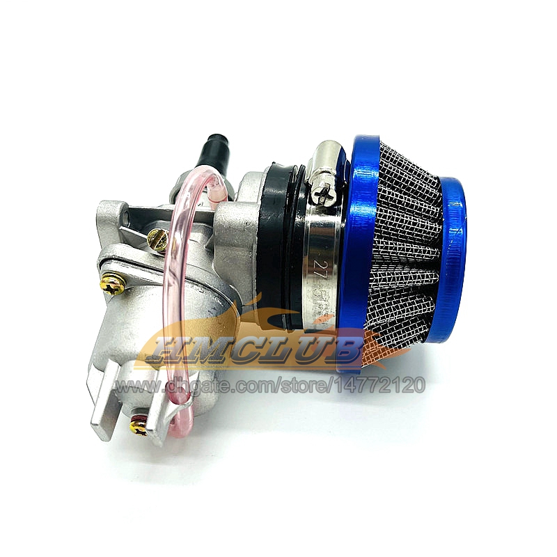 Bicicleta de bolso 47cc 49cc Carb Carburador com POD Filtro de ar 2 tempos para mini Quad ATV Dirt Bike Minimoto Go Kart Buggy MHY38