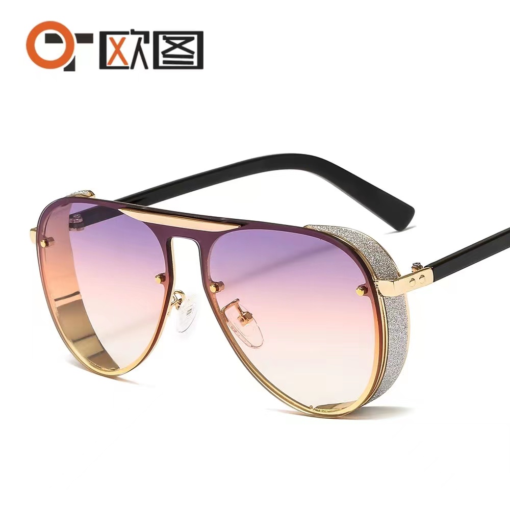 Designer Sunglasses Men Brin Brin metal metalowy styl vintage kwadratowy bezczynnik UV 400 soczewki312l