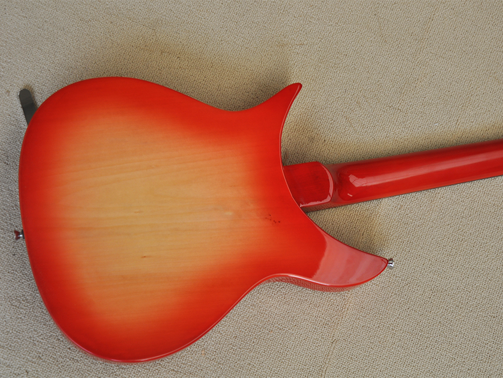 6 Stringscherry Red Electric Gitarę z różowo -freetboardem złotym pickguard 527 Długość skali