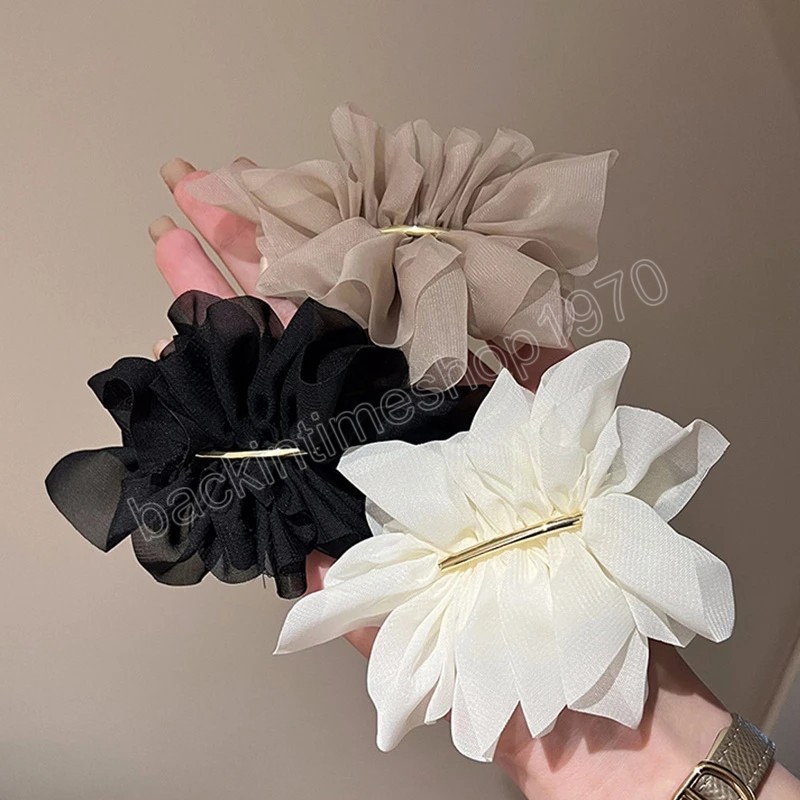 Women Chiffon Flower Hairpin Wedding Bride Bridesmaid Hair Clip Daily Party Weacher Girl Clip Clip Accessori capelli moda