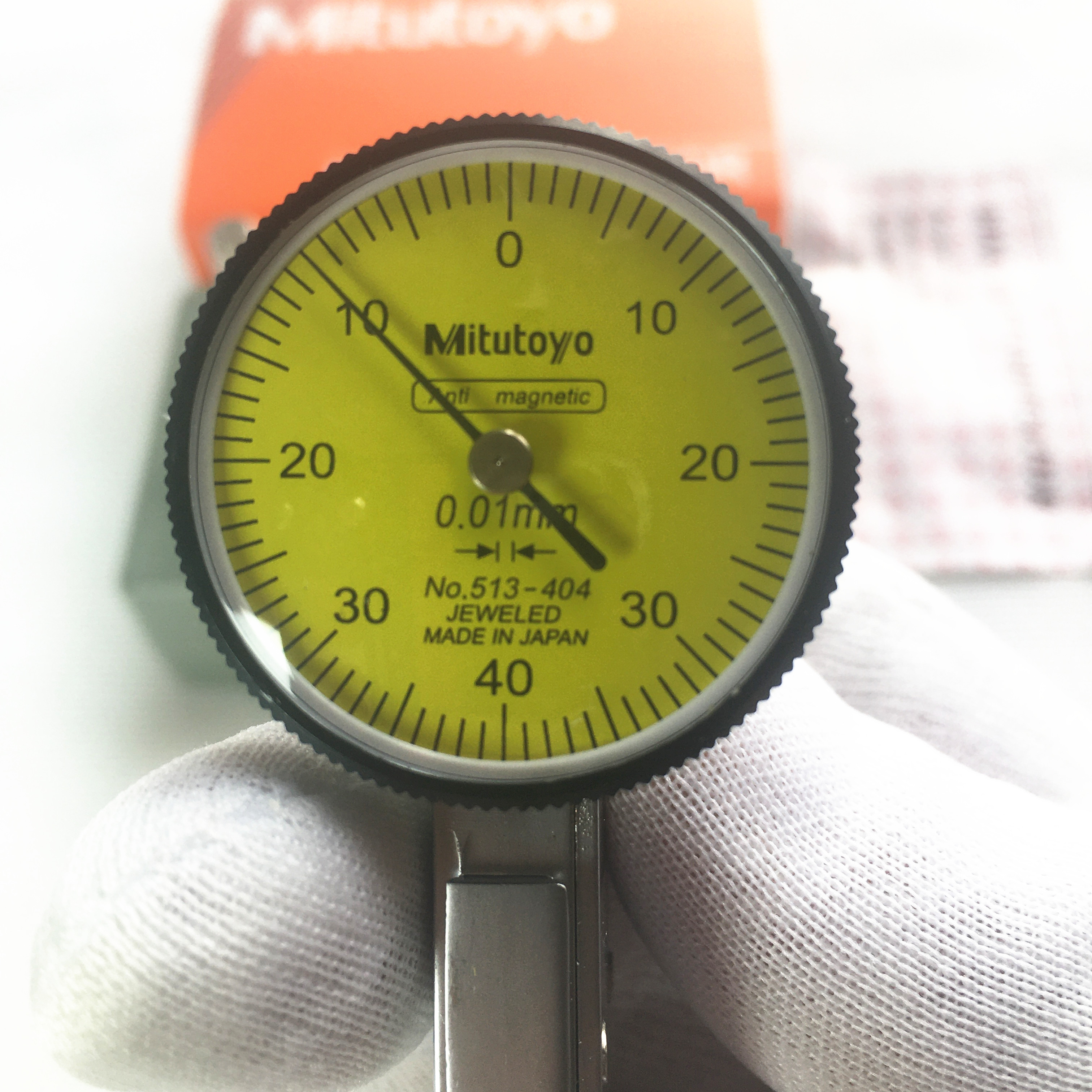 MituToyo Dial Indicator No.513-404 Analog spakar Dialmätare Precision 0.01mm intervall 0-0,8 mm Mätverktygslinjeledare