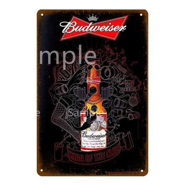 Vintage biertinteken metalen bord decoratieve plaque retro plaat muur decor bar pub club man cave bier poster 30x20cm w03