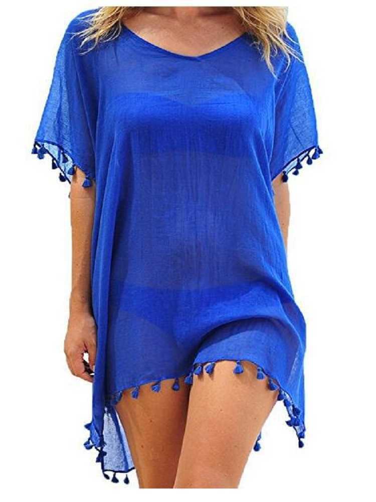 Abiti casual Donna Copricostume da spiaggia Costume da bagno all'uncinetto in pizzo Abito da spiaggia Donna 2021 Copricostume estivo Costume da bagno da donna Abbigliamento da spiaggia Tunica W0315