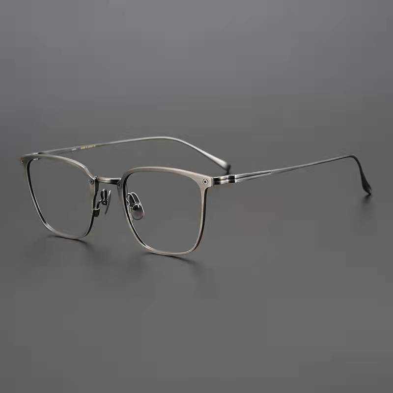 2024 Luxur Designer Off Luxury Designer Nya herr- och kvinnors solglasögon från Japanese Pure Titanium Male Business Large Myopia Frame Anti-Blue Light Lens