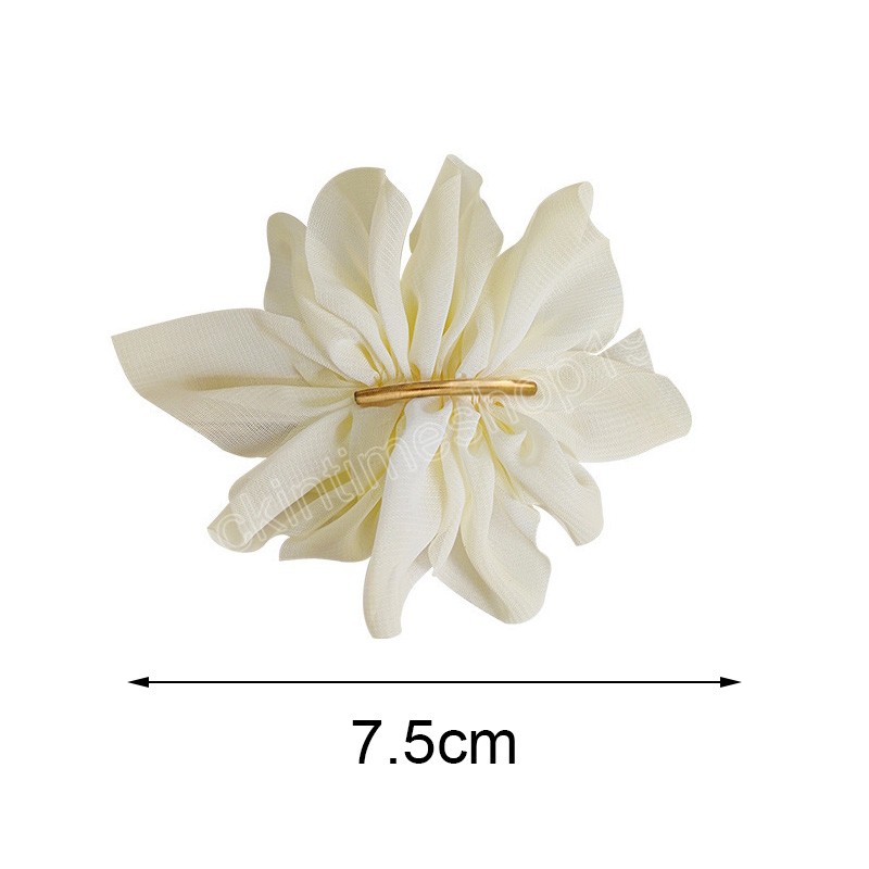 Women Chiffon Flower Hairpin Wedding Bride Bridesmaid Hair Clip Daily Party Weacher Girl Clip Clip Accessori capelli moda