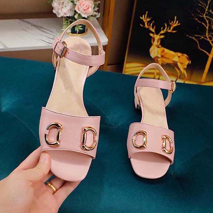 Designer Womens Sandals Dress Shoes Luxury High-Heeled Shoes Leather Rubber Soles Slow Down And Fall Resistant Formal Shoes Suitable For Various Places 35-42