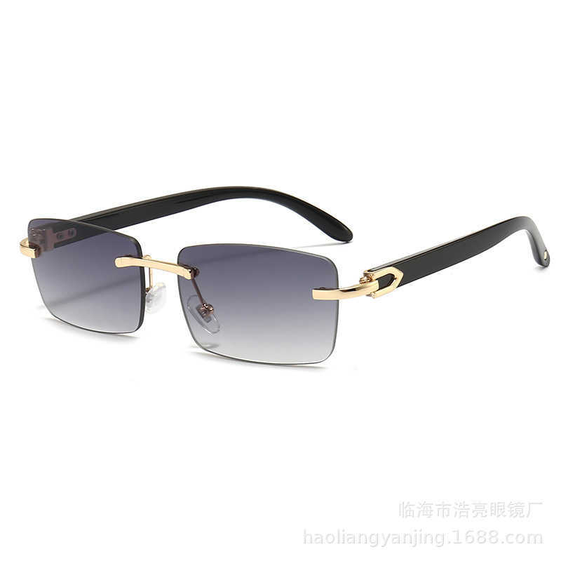 2024トップデザイナー10％オフ高級デザイナーNew Men's and Women's Sunglasses 20％Off Off Frameless Trimmingファッションネットレッドプログレッシブカラーストリートショット