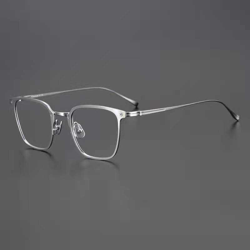 2024 Luxur Designer Off Luxury Designer Nya herr- och kvinnors solglasögon från Japanese Pure Titanium Male Business Large Myopia Frame Anti-Blue Light Lens