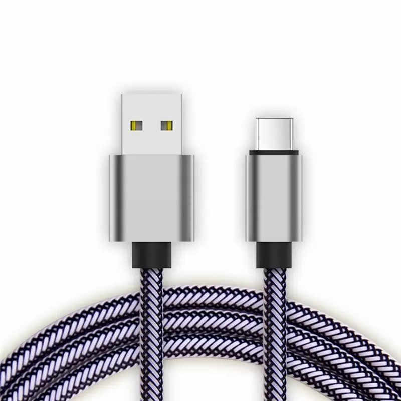 1m 2m 3m Câbles de données de synchronisation tressés en nylon Type C Câble micro-usb pour Samsung Galaxy S6 S7 Edge S8 Note 8 Plus Htc Usb Phone Wire Line