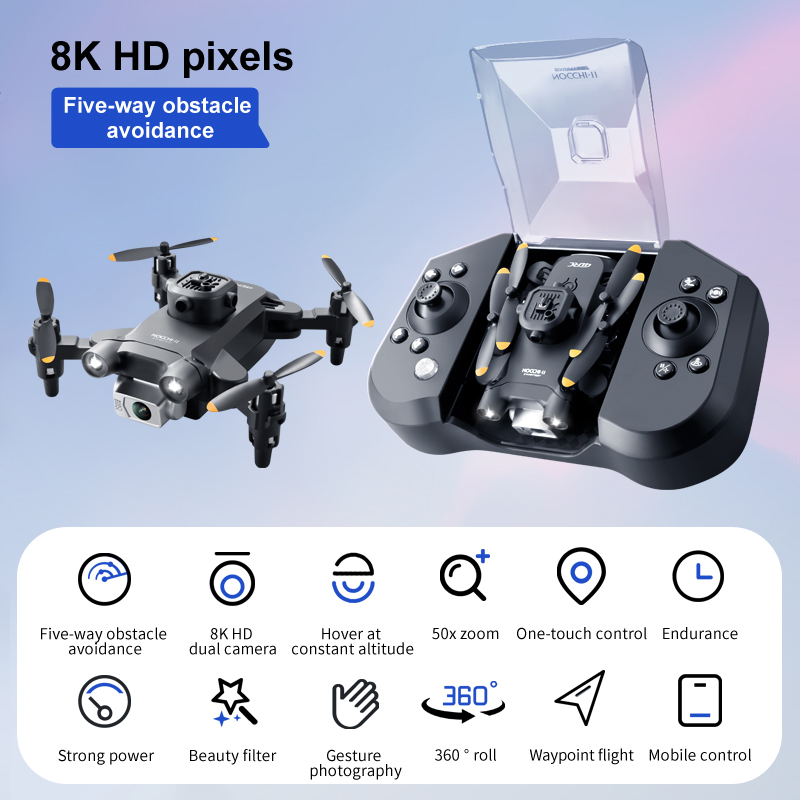 V30 RC Mini Drone 8K 1080p HD Câmera WiFi FPV Altitude de pressão de ar de retenção Uma chave Retire o helicóptero quadropable quadcopter brinquedo