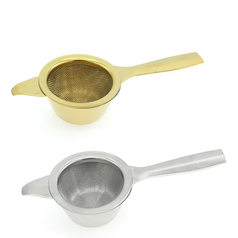 200 st rostfritt stål te -silter filter Fint mesh infuser kaffekocktail mat återanvändbar guld silver färg