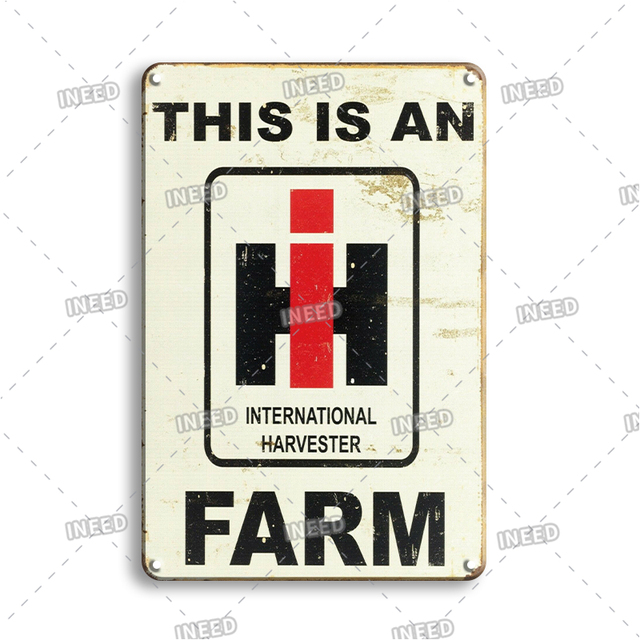 Farmall Truck Tin Poster Sign Vintage Farm Trucks Sinais de meta