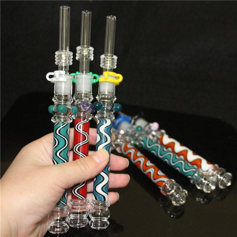 Hookahs Bong Mini Néctar kit de tubo de néctar 10 mm Dab Straw Oil Plates Micro NC Conjunto de água de água de vidro Tipanium Tip Tip