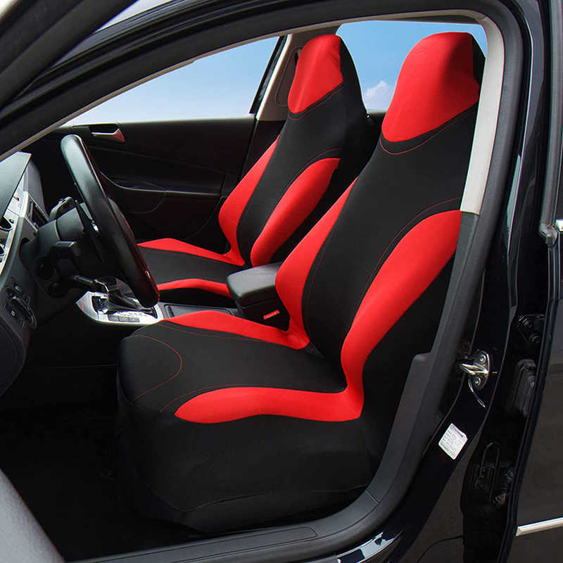Nytt främre par hinkstil bilstol täcker universal för bilar lastbilar SUV -säteskydd för VW Caddy för Ford Ka för Nissan Micra