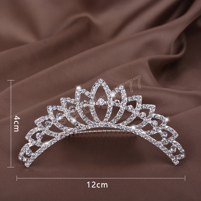 Princess Crown Crystal Righestone Tiaras and Crowns Bandband Girls Bridal Prom Couronne Peigne de mariage