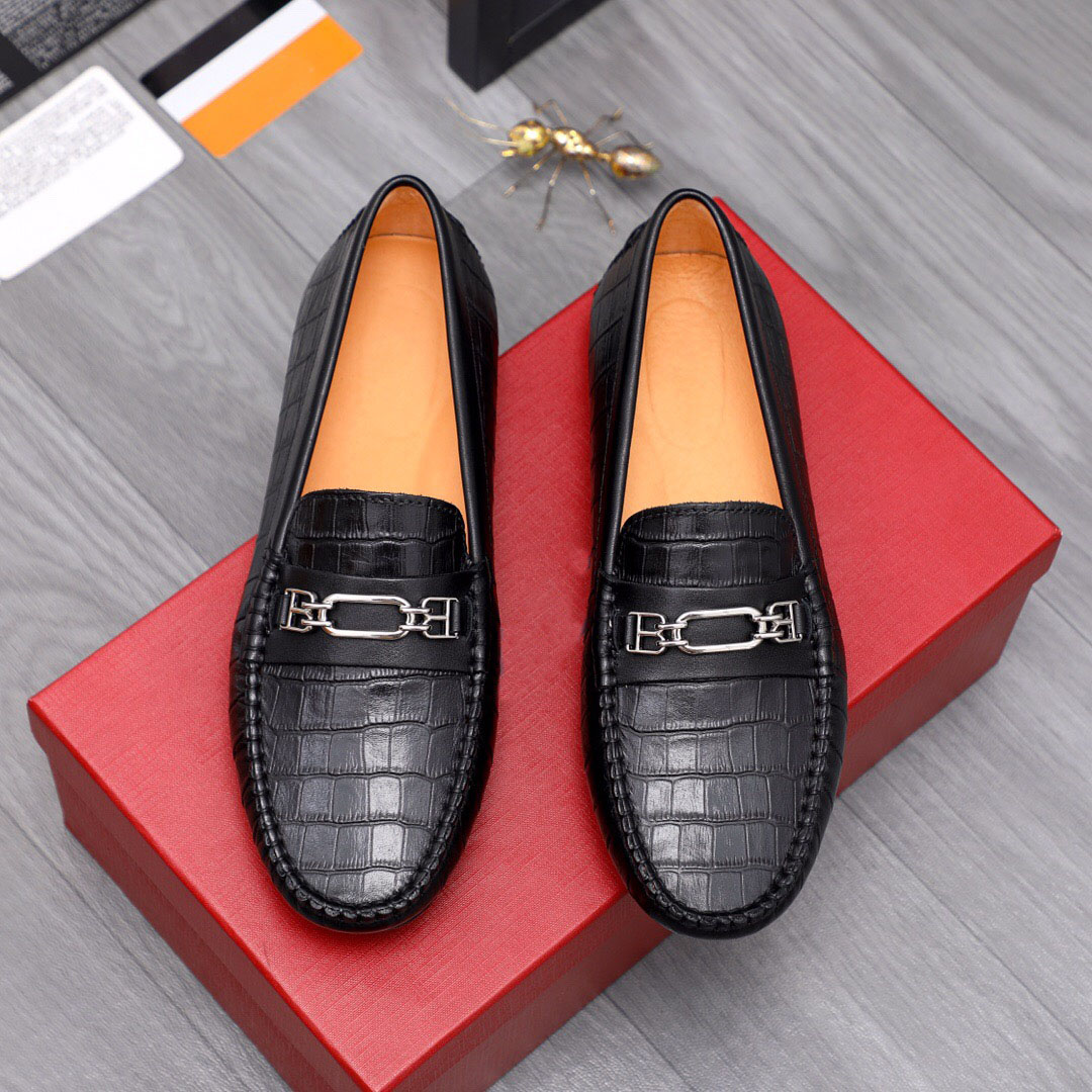 2023 Mens Dress Shoes Casual Brand Designer Comfortable Loafers Men's Slip-on Buckles Wedding Working Flats Size 38-44