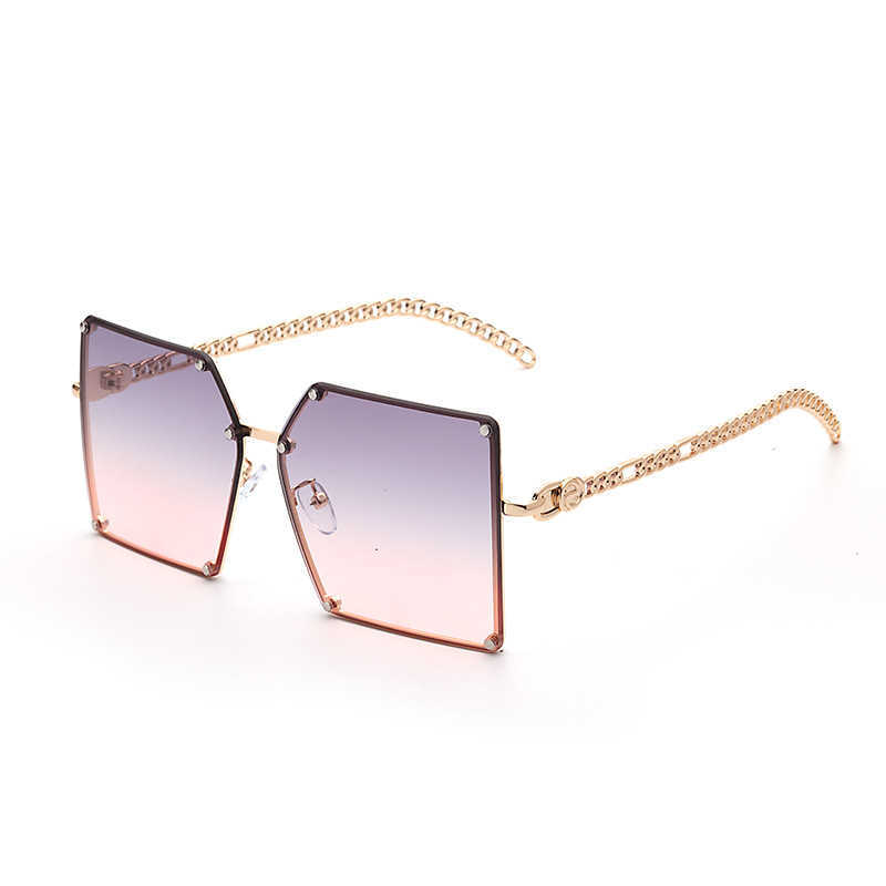 2024 New High Quality 10% OFF Luxury Designer New Men's and Women's Sunglasses 20% Off style female fashion personality large square frame adult straight