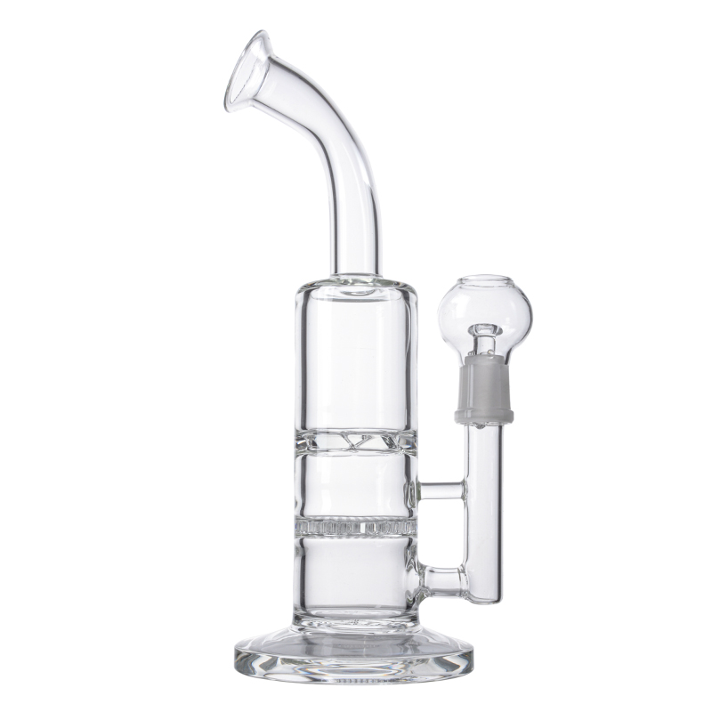 Narghilè WP101 Tubi dell'acqua da 10 pollici Beecomb 18mm Mmale Joint Turbine Bong in vetro Disco Perc Oil Dab Rigs con ciotola