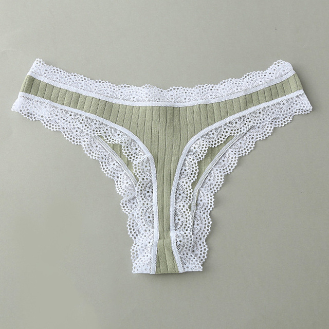 Nuevo encaje Sexy Tanga algodón mujer ropa interior cintura baja ahueca hacia fuera bragas transpirables sin costura G String calzoncillos calzoncillos