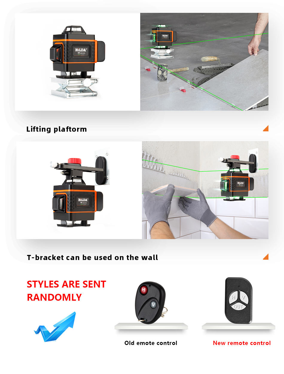 12/16 Lijnen 3/4D Laser niveau niveau zelfniveau 360 horizontaal en verticaal kruis super krachtig oranje groen rood laseriveau