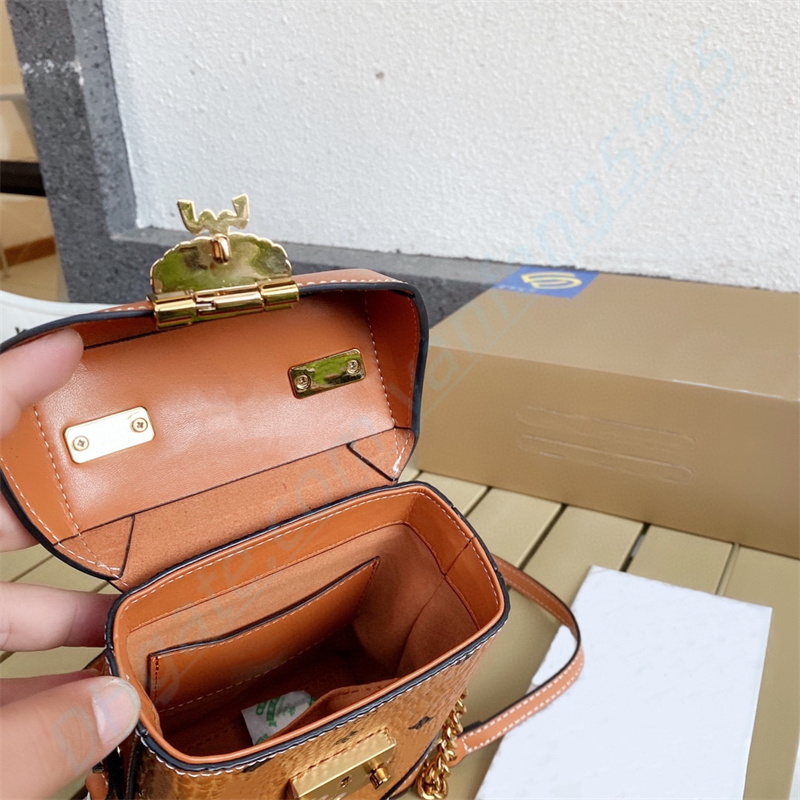 Mini-Schlossverschluss Schultertasche Frau Luxushandtaschen Hochwertige Designer-Umhängetasche mit klassischem Druck Abendtaschen Clutch-Taschen Hobo-Geldbörsen Brieftasche