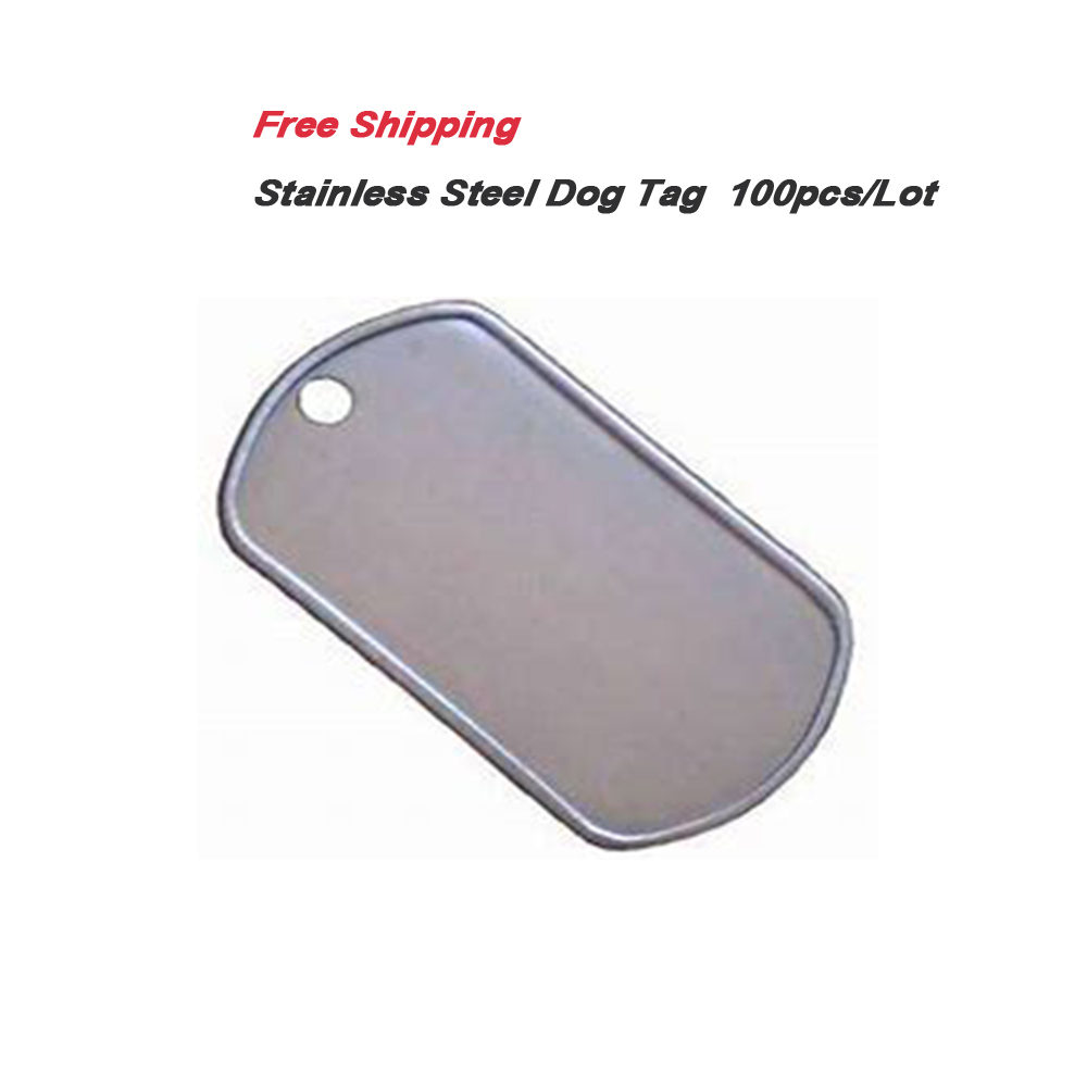 100pcs空白のミリタリードッグペットタグアンチロストスチールステンレスID名犬猫ペンダントペットタグ空白アルミニウムタグペダントペットカラータグ