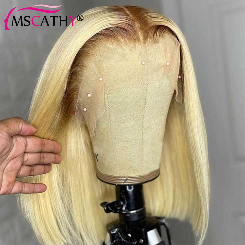 Синтетические парики красные 99J Bob Wig 613 Blonde Lace Front Human Hair Purple Grey Green Cortle Short HD Frontal S для женщин Prepluck 230227