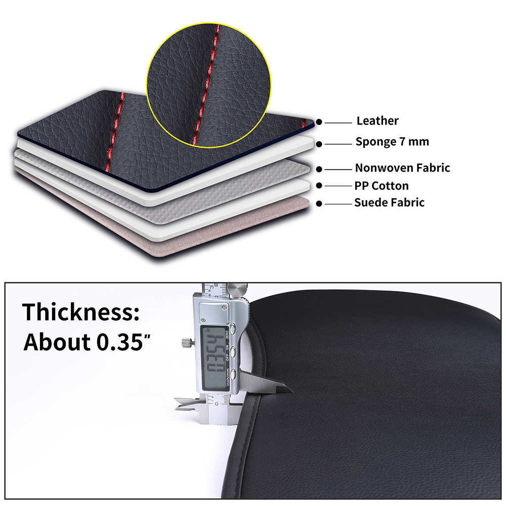 Neuer Autositzbezug, einzelnes Autositzkissen, universelles PU-Leder, rutschfestes Zubehör, wasserdichter Schutz, geeignet für die meisten Autos
