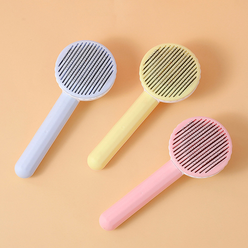 Pet Cat Brush Cat Dog Grooming Comb Self Cleaning Brush For Cat Dog Hair Removes Tangled Pet Hair Massages Comb Cats Accessories