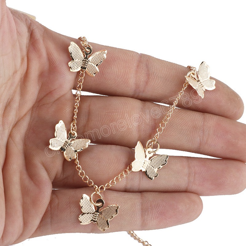 Papillon pendentifs colliers pour femmes clavicule tour de cou chaîne filles courte chaîne papillon collier mariage fête bijoux