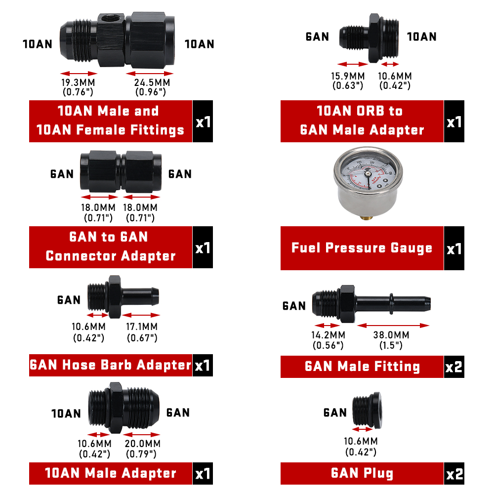 Regulator ciśnienia paliwa i zestaw do filtrów paliwa Miernik oleju nierdzewnego z zestawem paliwa z zestawem do śruby dla BMW E46 M3 2001-2006 01-06 PQY-FPB138