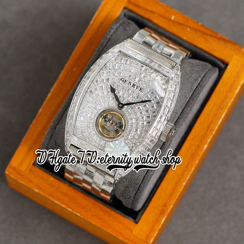TWF V2 Cintree Curvex Автоматическое турбиллин мужские часы с розовым золотом