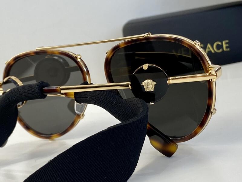 5A Sunglass vs VE2232 VINTAGE ICON PILOT CLIP-ON EYEWEAR DESICER DESIGNER SUNGLASES ACETATE 100 ٪ UVA/UVB مع صندوق نظارات صندوق Fendave